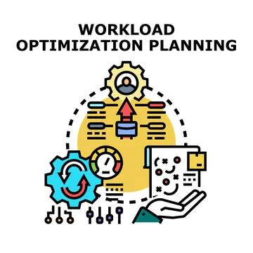 Workload optimization planning concept for efficient management Stock Illustration