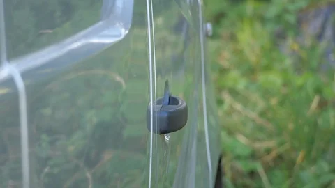 Workman gets out of van and locks it Stock Footage 116199147