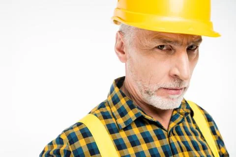 Workman in hard hat Stock Photos