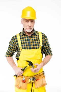 Workman in hard hat Stock Photos