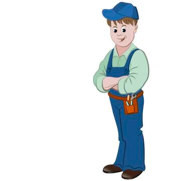 The workman or handyman Stock Illustration