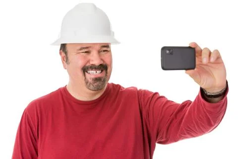 Workman posing for a self-portrait Stock Photos