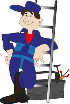 Workman ready for work Stock Illustration