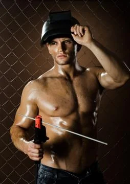 Workman welder Stock Photos
