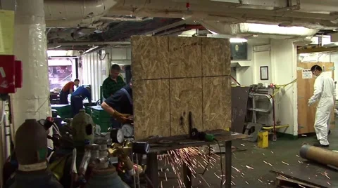 Workmen Welding Metal Video stock 48818501