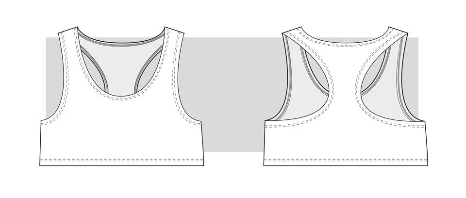Workout activewear bra. Illustrazione stock