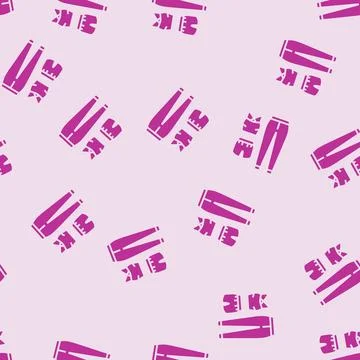 Workout attire glyph seamless pattern Stock Illustration