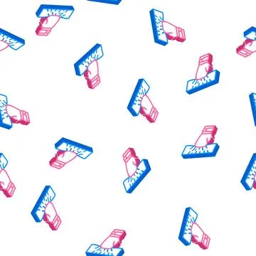 Workout box ecercise isometric icon seamless pattern Stock Illustration
