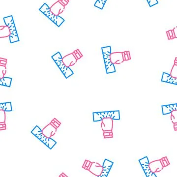 Workout box ecercise vector seamless pattern Illustrazione stock