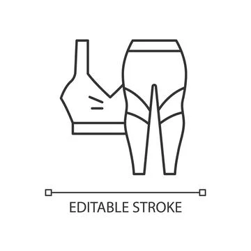 Workout clothes linear icon Stock Illustration