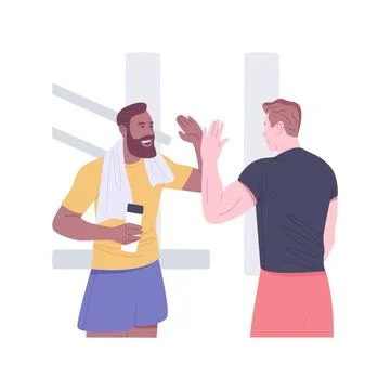 Workout complete isolated cartoon vector illustrations. Stock Illustration