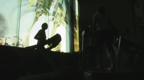 Workout contralight sunny  Stock Footage 544548