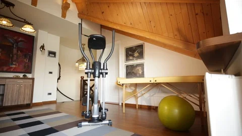 Workout corner in living room 動画素材 94348530