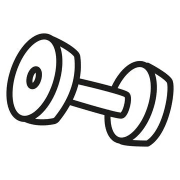 Workout Dumbbell Icon. Vector Illustration Dumbbell for the Gym. Stock Illustration