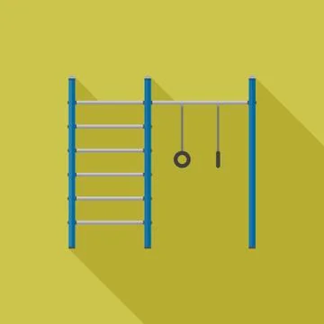 Workout equipment flat icon Stock Illustration