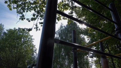 Workout equipment. sunshine Stock Footage 89836214