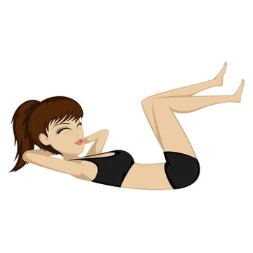 Workout girl Stock Illustration