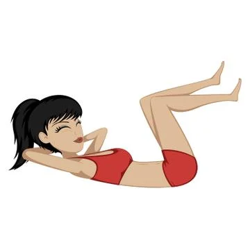 Workout girl Stock Illustration