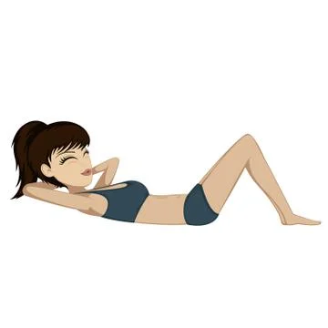 Workout girl Stock Illustration