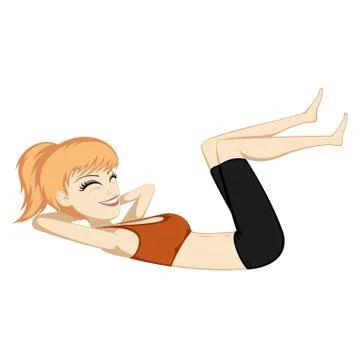 Workout girl Stock Illustration