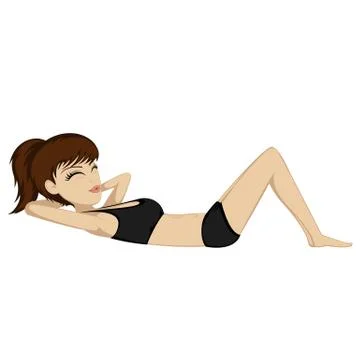 Workout girl Stock Illustration