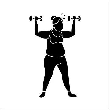 Workout glyph icon Stock Illustration