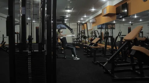 Workout in the gym Stock Footage 62744683
