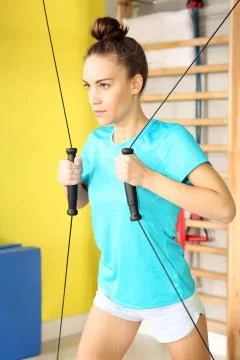 Workout at the gym. Foto stock