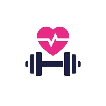 Workout heart rate icon, pulse during exercise vector pictogram Stock Illustration