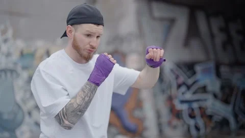 Workout - a male boxer is training | Stock Video | Pond5