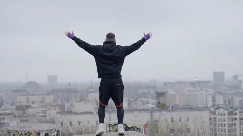 Workout - a male boxer is training | Stock Video | Pond5