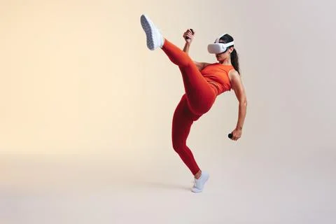 Workout moves in the metaverse Fotos Stock
