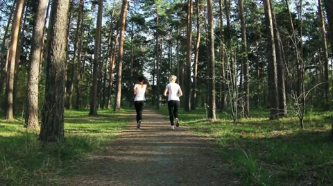 Workout in park Stock Footage 11128742