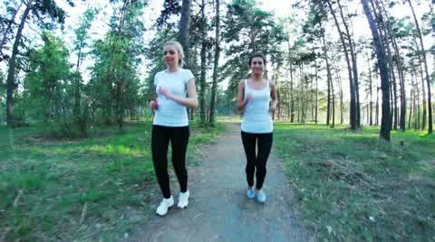 Workout in park Stock Footage 11128786