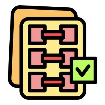 Workout plan showing dumbbells and check mark icon, completing fitness goals 스톡 일러스트