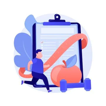 Workout plan vector concept metaphor 스톡 일러스트