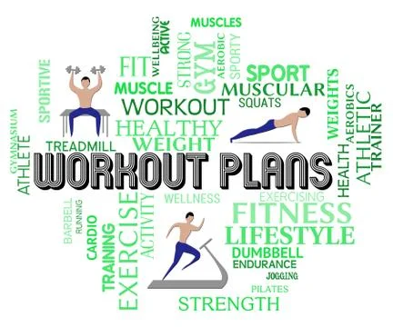 Workout Plans Means Get Fit Exercise Formula 스톡 일러스트