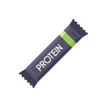 Workout protein bar icon flat vector. Sport supplement Stock Illustration