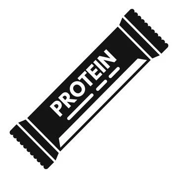 Workout protein bar icon simple . Sport supplement Stock Illustration