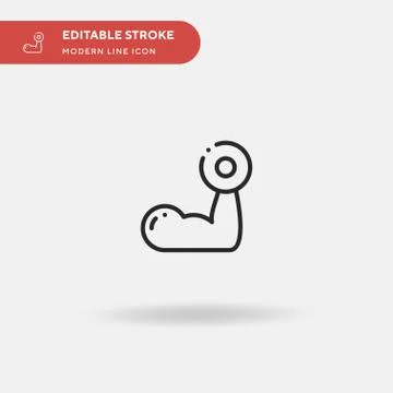 Workout Simple vector icon. Illustration symbol design template for web mobil 스톡 일러스트