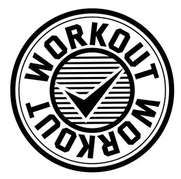 WORKOUT stamp on white background Stock Illustration