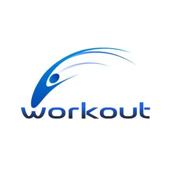 Workout swoosh logo Stock Illustration