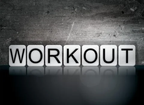 Workout Tiled Letters Concept and Theme Stock Illustration