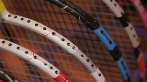 Workout warm-up and badminton game Vídeos de archivo 142883889