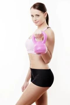 Workout with weights Foto stock