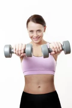 Workout with weights Stock Photos