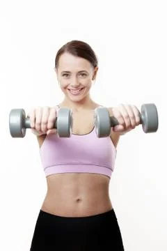 Workout with weights Stock Photos