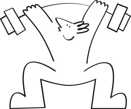 Workout/Gym Exercise Illustration 스톡 일러스트