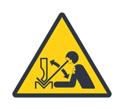 Workpiece in press brake machine symbol Stock Illustration