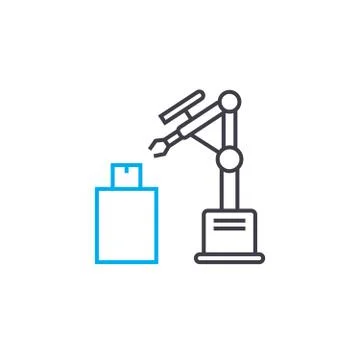 Workpiece processing linear icon concept. Workpiece processing line vector sign Stock Illustration